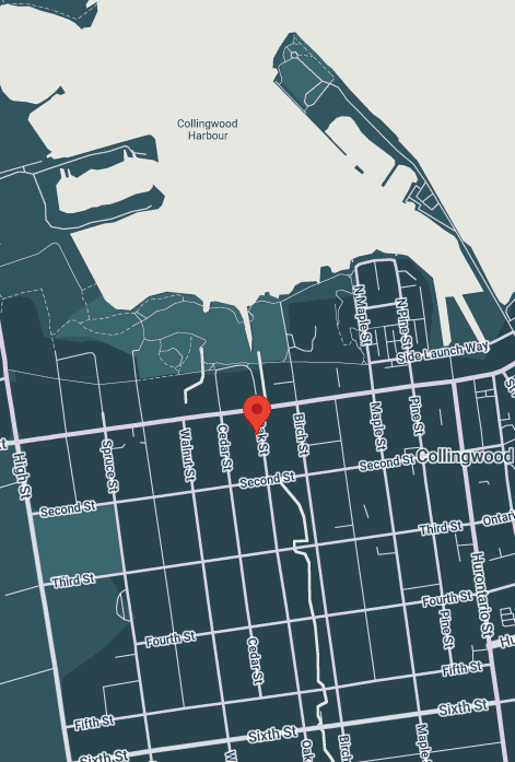 Map showing location of The Beauty Nook